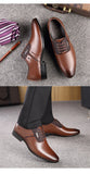 Men's Wedding Dress Shoes Black Brown Oxford Formal Office British Lace-up Footwear MartLion   