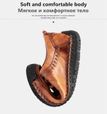 Men's Driving Shoes Cow Leather Loafers Handmade Casual Breathable Moccasins Flats Mart Lion   