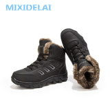  Men's Boots Winter Outdoor Sneakers Snow Keep Warm Plush Ankle Snow Work Casual Shoes Mart Lion - Mart Lion