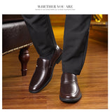 Decent Soft Leather Shoes Men's Footwear Fall winter Formal Dress with Fur Warm Elegant Suit Office MartLion   