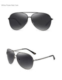 Classic Aviation Men's Sunglasses Design Alloy Frame Pilot  Polarized Sun Glasses For Driving Black UV400 MartLion   