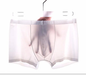 men's transparent underwear boxer Shorts Trunks ice silk Male panties underpants Gay underwear penis MartLion   