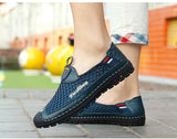 Casual Leather Shoes Men's Loafers Spring/Summer Mesh Flats Breathable Driving Moccasins Mart Lion   