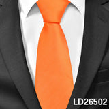 Solid Ties Men's Casual Skinny Neck Tie Gravatas Neckties Corbatas 6 cm Width Groom Tie For Party MartLion LD26502  