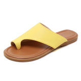 Genuine Leather Summer Sandals Women Shoes Slippers Foot Correction Toe-clip casual flat MartLion   