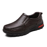 Men's Shoes Handmade Genuine Leather Slip On Comfort Casual Mart Lion brown 6.5 
