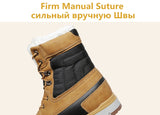 Vancat Winter Warm Plush Fur Snow Boots Men's Ankle Casual Motorcycle Waterproof Mart Lion   