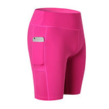 Women Casual Sports Shorts Elastic With Pocket Workout Shorts Quick Dry Cycling Shorts Gym Running Tight Sportswear Mart Lion pink XS 