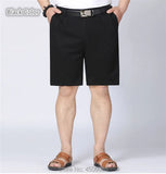 Men Shorts Middle Aged Cotton Thin Straight Casual Father Khaki Grey Black White Male Summer MartLion   