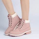 Spring Autumn Women Boots Riding Equestrian Ankle Ladies Platform  Lace-Up Shoes MartLion   