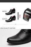 Dress Shoes Men's Hight Increase 6CM Mens Wedding High Heels Formal Dresses Footwear MartLion   