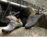 Men Sneakers Leather Casual Men Shoes Outdoor Wear-Resistant Leather Walking Work Shoes MartLion   