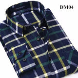 Men Plaid Shirt  Winter Flannel Casual Shirt Men Shirts Long Sleeve Chemise Homme Cotton Male Check Shirts MartLion   