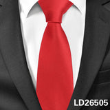 Solid Ties Men's Casual Skinny Neck Tie Gravatas Neckties Corbatas 6 cm Width Groom Tie For Party MartLion LD26505  