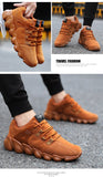 Suede Sneakers Men's Lightweight Casual Shoes Popular Breathable Outdoor Flat Mart Lion   