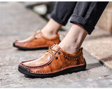 Men's Driving Shoes Cow Leather Loafers Handmade Casual Breathable Moccasins Flats Mart Lion   