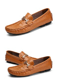 Genuine Leather Men's Shoes Soft Moccasins Loafers Brand Flats Comfy Driving MartLion   