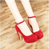 woman Pumps autumn thick heel shoes high-heeled the trend of ultra high heels MartLion   