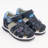 Cute eagle Summer Boys Orthopedic Sandals Pu Leather Toddler Kids Shoes for Boys Closed Toe Baby Flat Mart Lion   