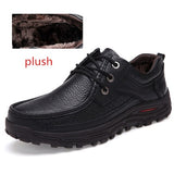 Men's Shoes Handmade Genuine Leather Slip On Comfort Casual Mart Lion black plush 6.5 