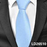 Solid Ties Men's Casual Skinny Neck Tie Gravatas Neckties Corbatas 6 cm Width Groom Tie For Party MartLion LD26510  