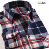 Men Plaid Shirt  Winter Flannel Casual Shirt Men Shirts Long Sleeve Chemise Homme Cotton Male Check Shirts MartLion   