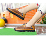 Casual Leather Shoes Men's Loafers Spring/Summer Mesh Flats Breathable Driving Moccasins Mart Lion   