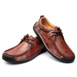 Men's Driving Shoes Cow Leather Loafers Handmade Casual Breathable Moccasins Flats Mart Lion   