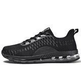 Men's Casual Shoes Flat Breathable Anti-Slip Walking Sneakers Mart Lion Black 6.5 