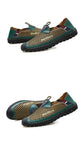 Casual Leather Shoes Men's Loafers Spring/Summer Mesh Flats Breathable Driving Moccasins Mart Lion   