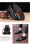 British Style Men's Classic Formal Shoes Pointed Toe Retro Bullock Design Men's Oxford Dress Mart Lion   