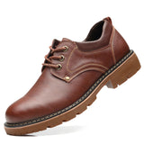 Autumn Men's Leather Shoes Brogue Casual safety Genuine Leather Work Casual Sneakers Mart Lion 2 6 
