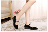 Spring Women Pumps Black Red Low Heel Shoes Mary Jane Nude Pumps Ladies Cloth Comfort Pumps Lady Heels MartLion   