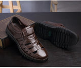 Genuine Leather Sandals Men's Summer Shoes Non-slip Soft Casual Footwear MartLion   