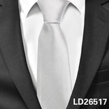 Solid Ties Men's Casual Skinny Neck Tie Gravatas Neckties Corbatas 6 cm Width Groom Tie For Party MartLion LD26517  