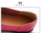 Women Handmade Leather Splicing Flats Moccasins Loafers ballet flats soft Casual Shoes MartLion   