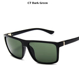 Square Sunglasses Men's Designer Classic Mirror Photochromic de sol MartLion DarkGreen MULTI 