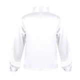 Kids Boys Shiny Sequin Long Sleeve Shirt Choir Jazz Dance Child Stage Performance Dance Top Rave Outfit MartLion   