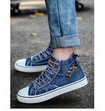 Denim Shoes Women Sneakers High top Thick Sole Ladies MartLion   