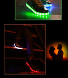 Low help classic foreign trade golden silver light led luminous shoes USB charging star with flash jik90 MartLion   