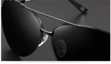 Classic Aviation Men's Sunglasses Design Alloy Frame Pilot  Polarized Sun Glasses For Driving Black UV400 MartLion   