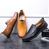 Men's Light Casual Shoes Luxury Brand Genuine Leather Loafers Moccasins Breathable Slip On Boat Mart Lion   