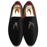 Men;s Pendant Ornament Loafers Casual Driving Moccasins Shoes Youth Trendy Party Flats Mart Lion Black 6 