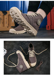 Autumn Early Winter Shoes Men's Casual Sneakers Canvas Sneakers Hard Thick Sole Black KA1009 MartLion   
