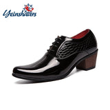 Dress Shoes Men's Hight Increase 6CM Mens Wedding High Heels Formal Dresses Footwear MartLion   