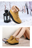 Waterproof Winter Women Boots Warm Plush Snow Outdoor Non-slip Sneakers Fur Platform Ankle Mart Lion   