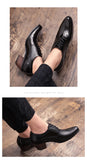 Dress Shoes Men's Hight Increase 6CM Mens Wedding High Heels Formal Dresses Footwear MartLion   