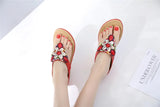 Women Slippers Thong Flip Flop Summer Beach Wedge Shoes Bohemia Ethnic Rhinestone Crystal Mules Slide Sandals MartLion   