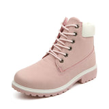 Spring Autumn Women Boots Riding Equestrian Ankle Ladies Platform  Lace-Up Shoes MartLion   