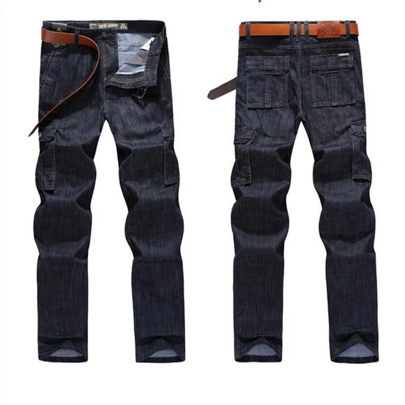 Cargo Jeans Men   Casual Multi-pocket Jeans Male Clothes Denim Jean Pants  Male MartLion   